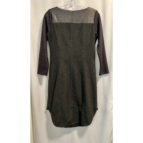 Anthropologie Love & Liberty | 100% Wool Midi Sheath Fall Dress Gray -Size 6 - Picture 5 of 6